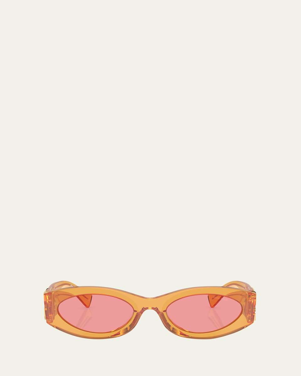 Logo Oval Acetate Sunglasses